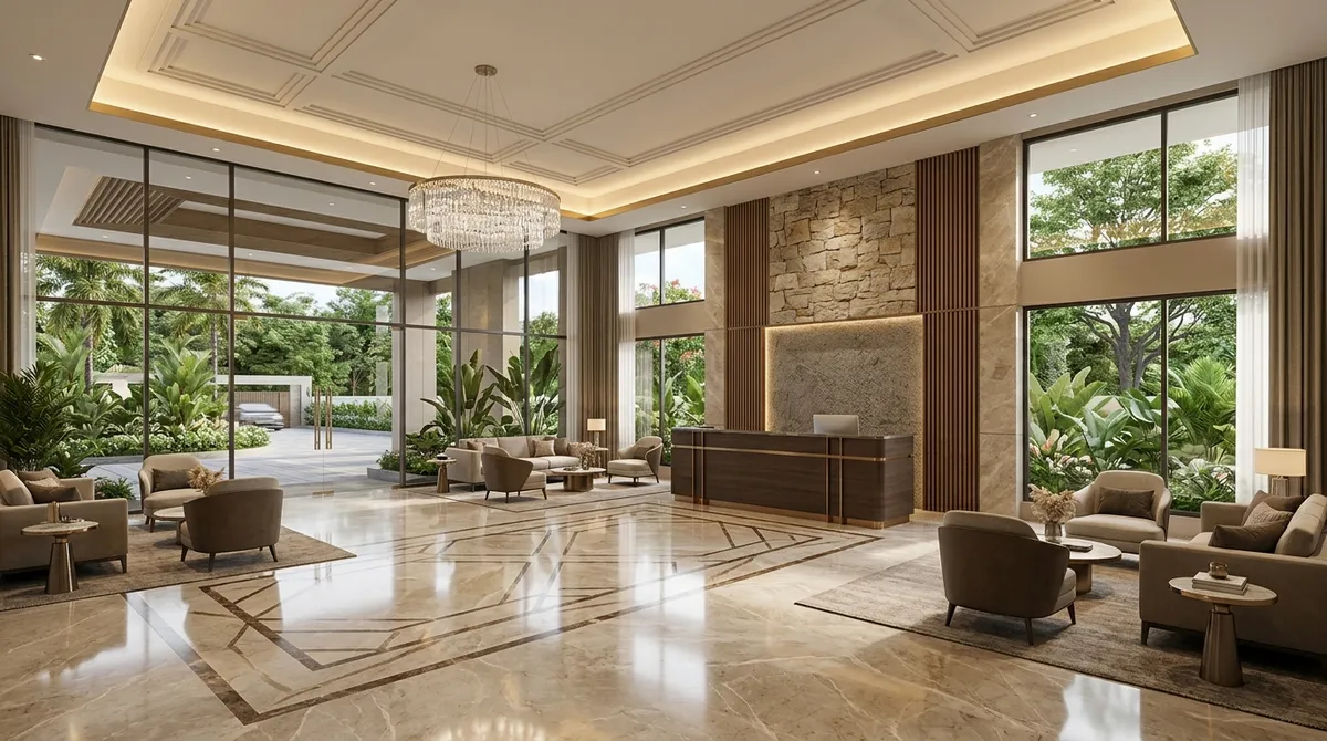 Grand lobby of Casagrand Kumbalgodu